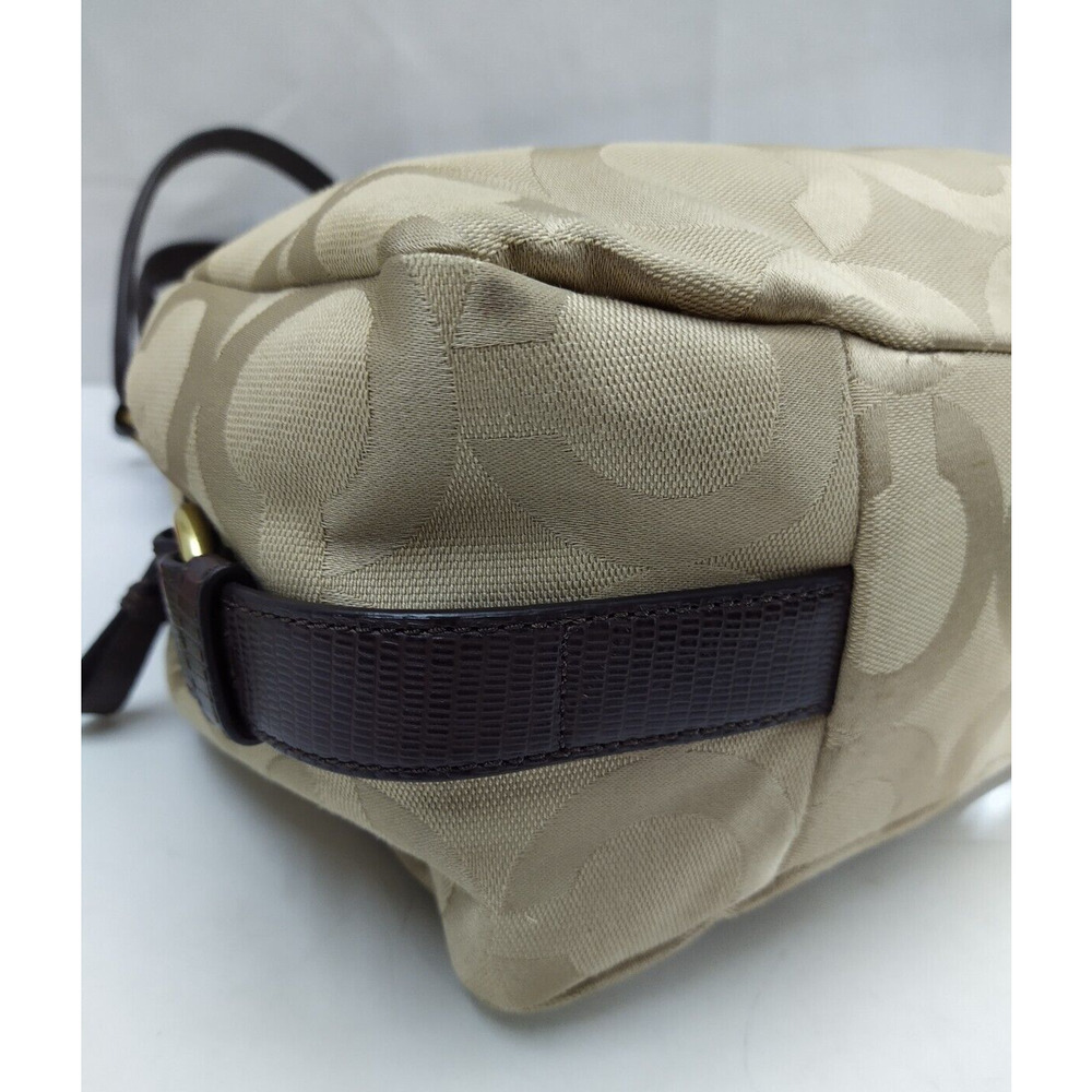 Coach Maggie Madison Signature Brown Canvas Leather 3 Compartments Shoulder Bag - Picture 8 of 15